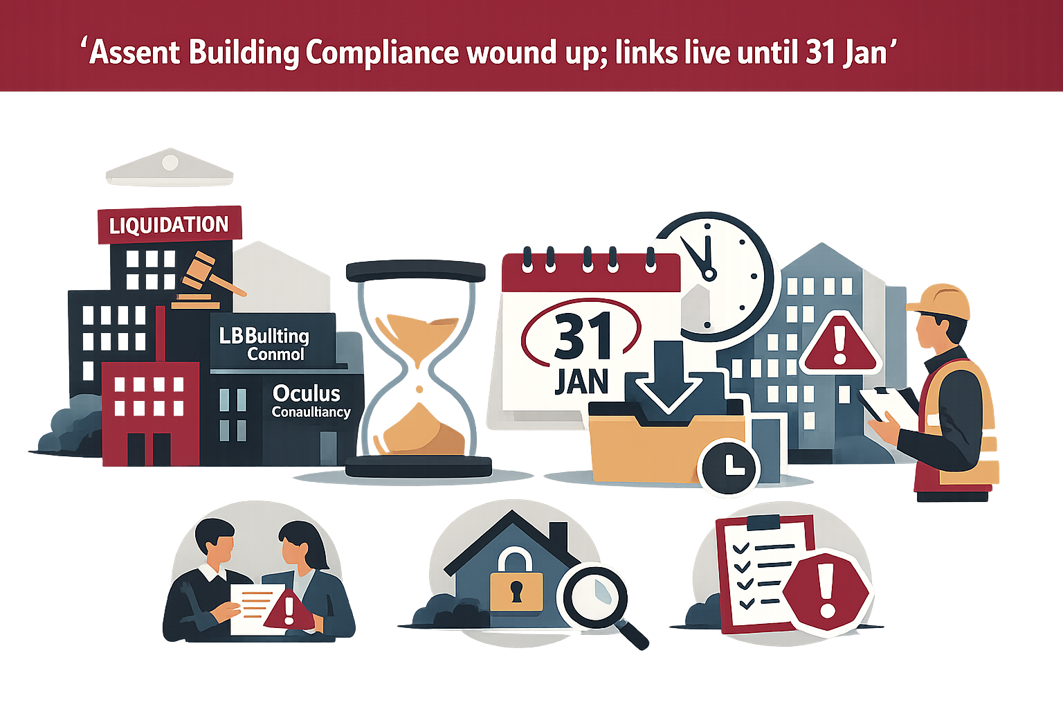 Assent Building Compliance wound up; links live until 31 Jan