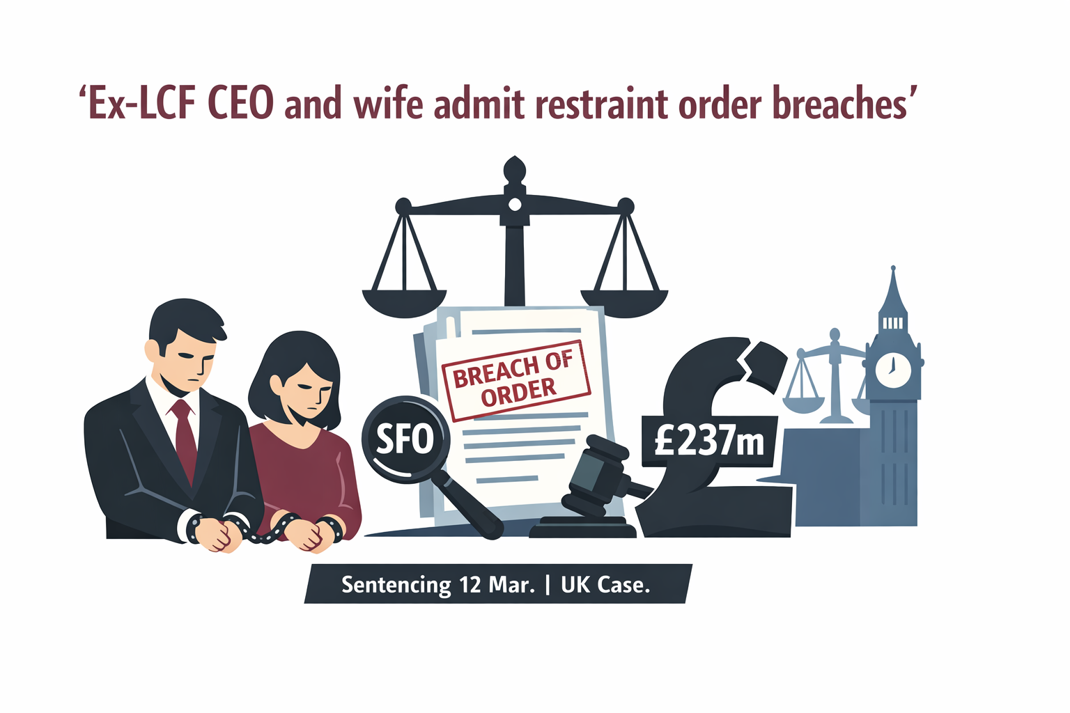 Ex-LCF CEO and wife admit restraint order breaches