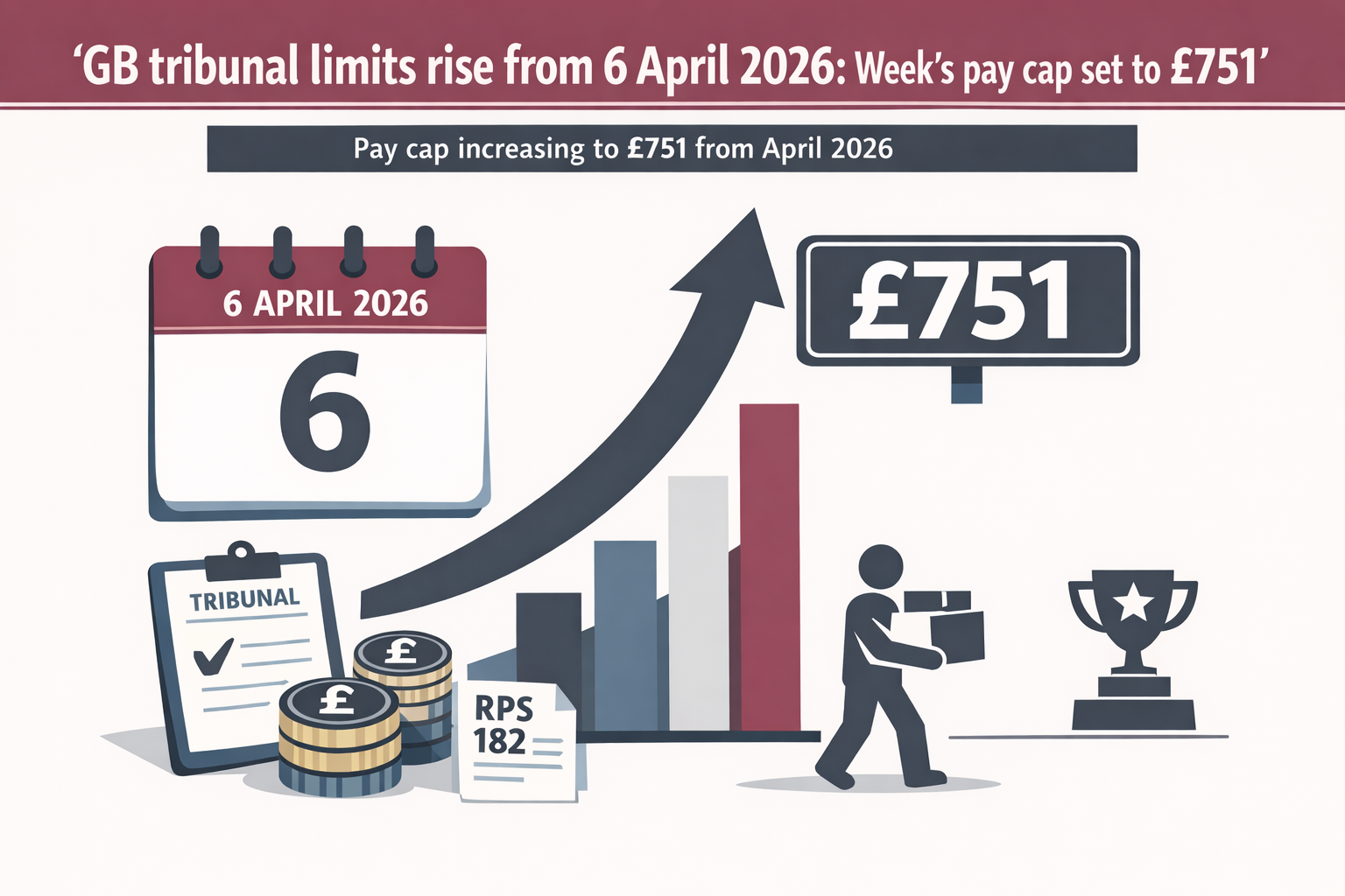 GB tribunal limits rise from 6 April 2026: week’s pay cap set to £751