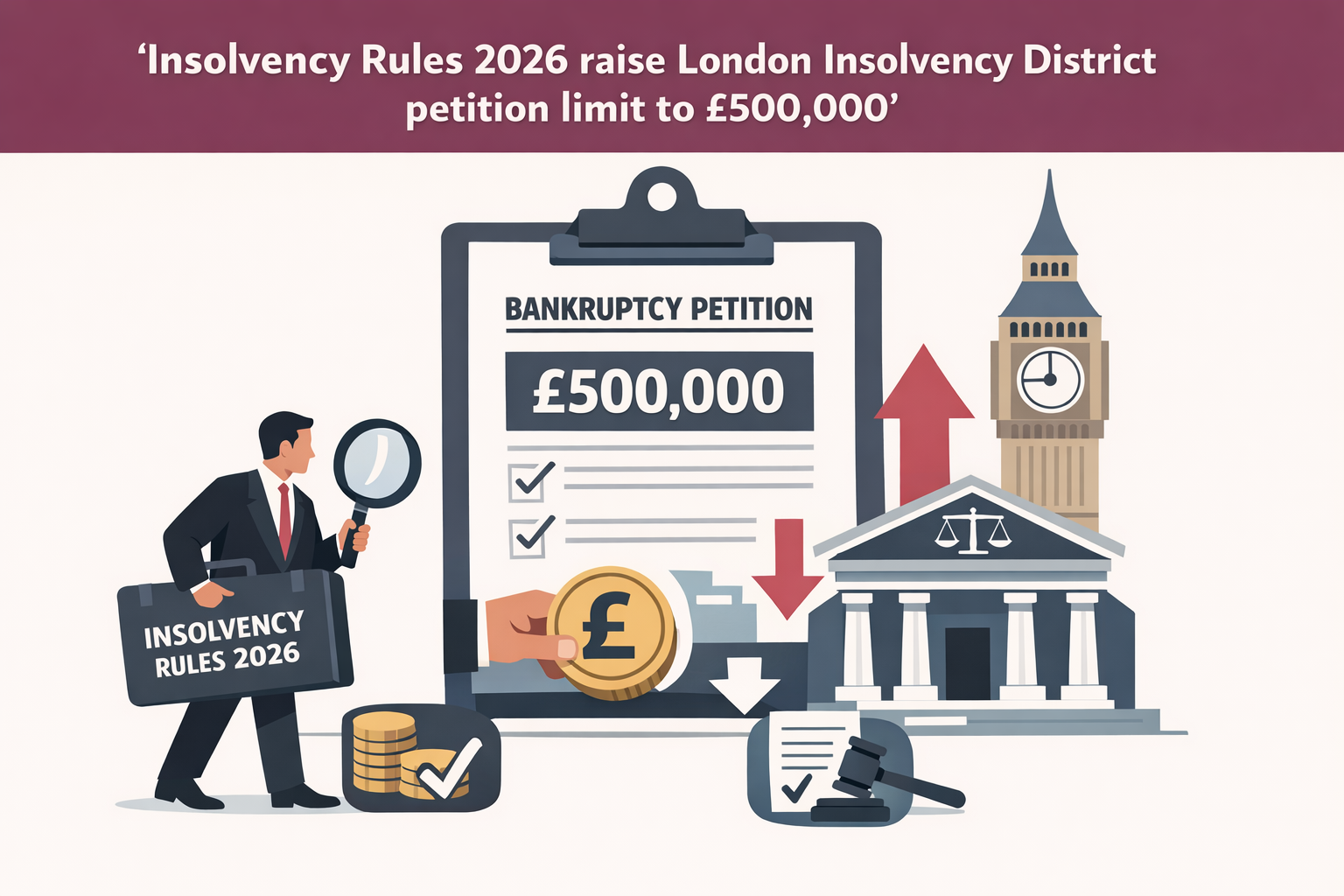 Insolvency Rules 2026 raise London Insolvency District petition limit to £500,000