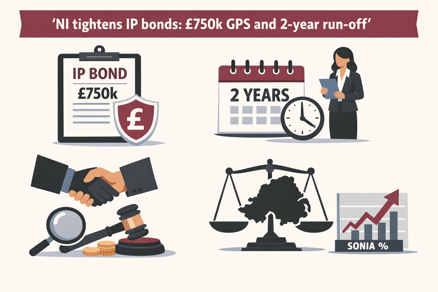 NI tightens IP bonds: £750k GPS and 2-year run-off