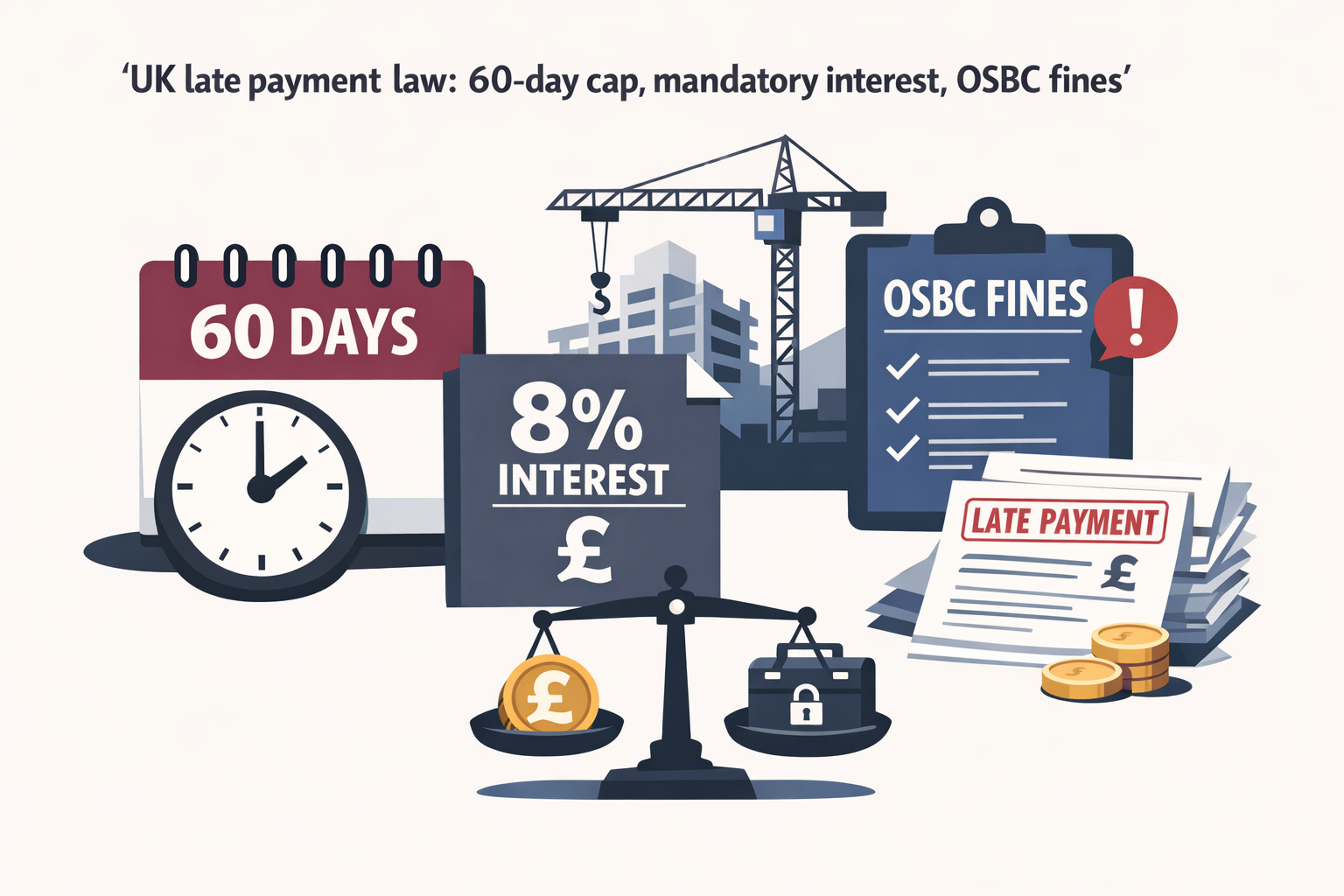 UK late payment law: 60-day cap, mandatory interest, OSBC fines